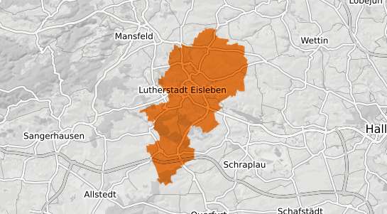 Mietspiegelkarte Lutherstadt Eisleben